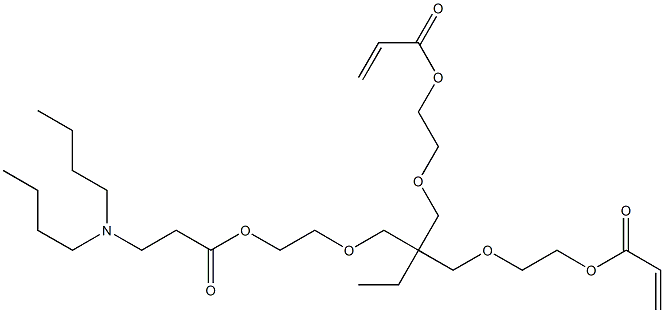 2-[2,2-bis(2-prop-2-enoyloxyethoxymethyl)butoxy]ethyl 3-(dibutylamino)propanoate Struktur