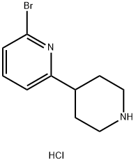 2-bromo-6-(piperidin-4-yl)pyridine hydrochloride Structure