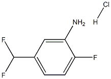 5-(difluoromethyl)-2-fluoroaniline hydrochloride 化学構造式