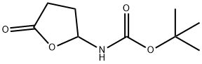 tert-butyl N-(5-oxooxolan-2-yl)carbamate 结构式