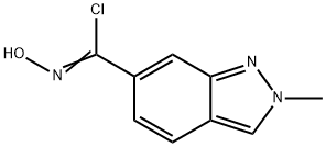 N-hydroxy-2-methyl-2H-indazole-6-carbimidoyl chloride,1956426-75-7,结构式