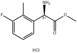 METHYL(2R)-2-AMINO-2-(3-FLUORO-2-METHYLPHENYL)ACETATE HYDROCHLORIDE Structure