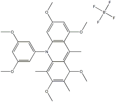 acridinium, 10-(3,5-dimethoxyphenyl)-1,3,6,8-tetramethoxy-9-(2,4,6-trimethylphenyl)- Structure