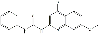 3-(4-chloro-7-methoxyquinolin-2-yl)-1-phenylthiourea Structure