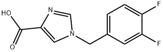 1-(3,4-Difluorobenzyl)-1H-imidazole-4-carboxylic acid,1972201-13-0,结构式