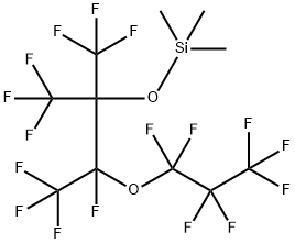 Trimethyl(perfluoro-1,1,2-trimethyl-3-oxahexyloxy)silane Struktur