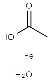 Iron acetate tetrahydrate Struktur