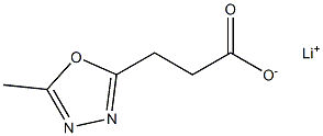 lithium(1+) ion 3-(5-methyl-1,3,4-oxadiazol-2-yl)propanoate 化学構造式