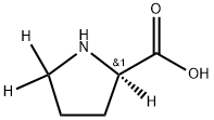 D‐プロリン‐2,5,5‐D3 化学構造式