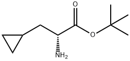 (R)-tert-Butyl 2-amino-3-cyclopropylpropanoate 化学構造式