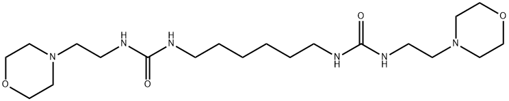 1-(2-morpholin-4-ylethyl)-3-[6-(2-morpholin-4-ylethylcarbamoylamino)hexyl]urea 结构式