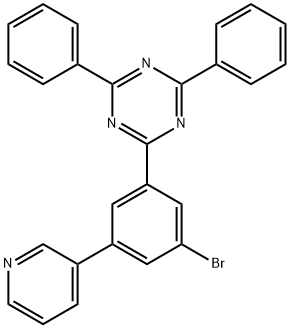 2- [3-溴-5-(3-吡啶基)苯基]-4,6-二苯基-1,3,5-三嗪, 2001007-13-0, 结构式