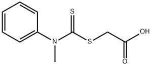 Acetic acid, 2-[[(methylphenylamino)thioxomethyl]thio]- Structure