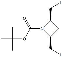 tert-butyl (2R,4S)-2,4-bis(iodomethyl)azetidine-1-carboxylate Structure