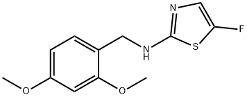 N-(2,4-Dimethoxybenzyl)-5-fluorothiazol-2-amine 结构式