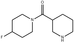 (4-Fluoropiperidin-1-yl)(piperidin-3-yl)methanone 结构式
