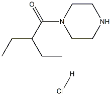 2-ethyl-1-(piperazin-1-yl)butan-1-one hydrochloride Struktur