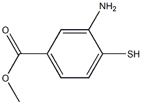 3-氨基-4-巯基苯甲酸甲酯,203664-49-7,结构式