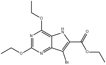 Ethyl 7-Bromo-2,4-diethoxy-5H-pyrrolo[3,2-d]pyrimidine-6-carboxylate, 20419-71-0, 结构式