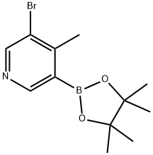 3-Bromo-4-methylpyridine-5-boronic acid pinacol ester Structure