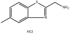 (5-甲基-1,3-苯并噻唑-2-基)甲胺二盐酸 结构式