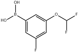 (3-(difluoromethoxy)-5-fluorophenyl)boronic acid 化学構造式