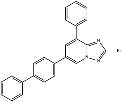 6-([1,1'-biphenyl]-4-yl)-2-bromo-8-phenyl-[1,2,4]triazolo[1,5-a]pyridine Structure