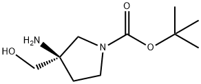 tert-butyl (R)-3-amino-3-(hydroxymethyl)pyrrolidine-1-carboxylate Struktur