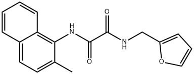 Ethanediamide, N1-(2-furanylmethyl)-N2-(2-methyl-1-naphthalenyl)- Structure