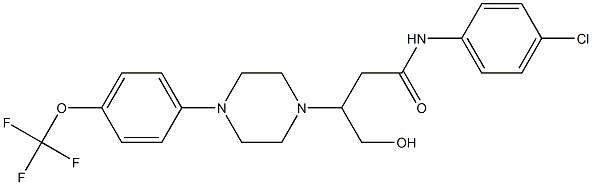 N-(4-chlorophenyl)-4-hydroxy-3-(4-(4-(trifluoromethoxy)phenyl)piperazin-1-yl)butanamide, 2086257-77-2, 结构式
