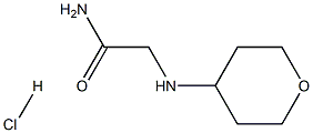 2-[(oxan-4-yl)amino]acetamide hydrochloride 化学構造式