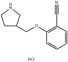 2-(pyrrolidin-3-ylmethoxy)benzonitrile hydrochloride Structure