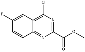 methyl 4-chloro-6-fluoroquinazoline-2-carboxylate 化学構造式
