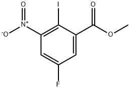 5-Fluoro-2-iodo-3-nitro-benzoic acid methyl ester 结构式