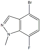 4-bromo-7-fluoro-1-methyl-1H-indazole, 2090912-84-6, 结构式