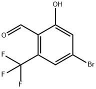 4-bromo-2-hydroxy-6-(trifluoromethyl)benzaldehyde 结构式