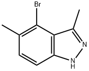 4-BROMO-3,5-DIMETHYL-1H-INDAZOLE, 2091116-46-8, 结构式