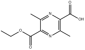 2,5-Pyrazinedicarboxylic acid, 3,6-dimethyl-, 2-ethyl ester Structure