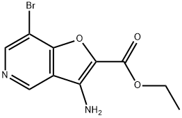 ETHYL 3-AMINO-7-BROMOFURO[3,2-C]PYRIDINE-2-CARBOXYLATE,2091217-61-5,结构式