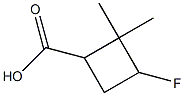 3-fluoro-2,2-dimethylcyclobutane-1-carboxylic acid 结构式