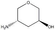 (3S,5S)-5-aminotetrahydro-2H-pyran-3-ol 化学構造式