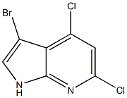 3-bromo-4,6-dichloro-1H-pyrrolo[2,3-b]pyridine Struktur