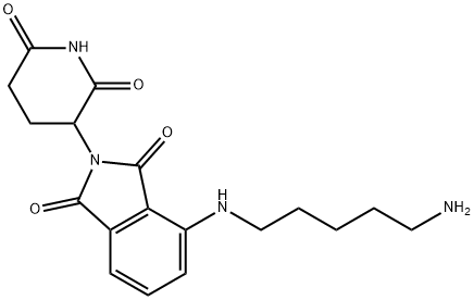 4-[(5-Aminopentyl)amino]-2-(2,6-dioxopiperidin-3-yl)isoindoline-1,3-dione HCl Struktur
