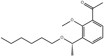 Ethanone, 1-[3-[(1S)-1-(hexyloxy)ethyl]-2-methoxyphenyl]- Struktur