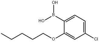 (4-氯-2-(戊氧基)苯基)硼酸, 2096338-13-3, 结构式