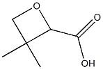 3,3-dimethyloxetane-2-carboxylic acid 化学構造式