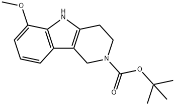 tert-Butyl 6-methoxy-3,4-dihydro-1H-pyrido[4,3-b]indole-2(5H)-carboxylate Structure