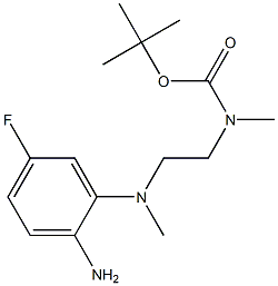 tert-Butyl [2-{(2-amino-5-
fluorophenyl)(methyl)amino}ethyl](methyl)carbamate 化学構造式