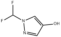 1H-Pyrazol-4-ol, 1-(difluoromethyl)- Structure