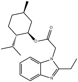 (1R,2S,5R)-2-isopropyl-5-methylcyclohexyl 2-(2-ethyl-1H-benzo[d]imidazol-1-yl)acetate Struktur